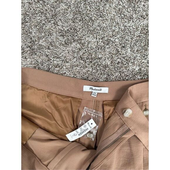 NWT Madewell The Rosedale High-Rise Straight Pants Crepe Carved Wood Tan 14 Tall - Picture 5 of 14